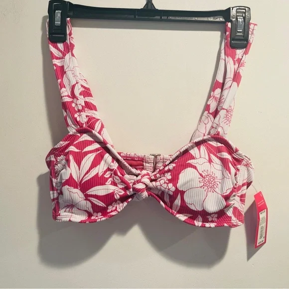 Xhilaration Juniors' Ribbed Knot-Front Bralette Bikini Top Medium Size - Picture 15 of 15